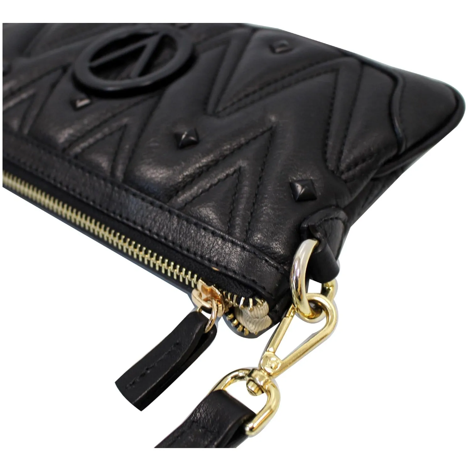 VALENTINO By Mario Valentino Abigail Sauvage Rockstud Crossbody Bag Black