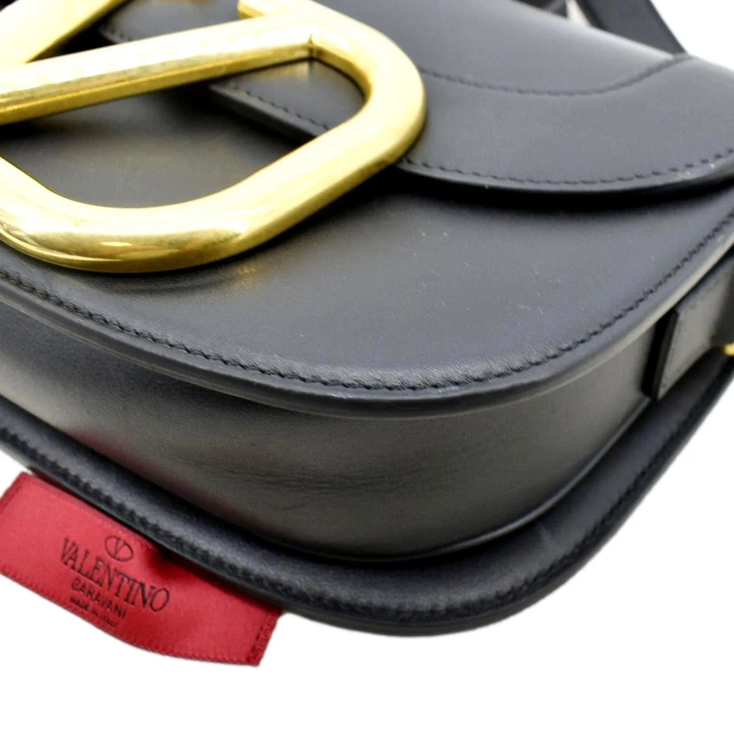 VALENTINO Garavani Supervee Leather Crossbody Bag Black