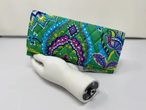 Vera Bradley Long Trifold Emerald Paisley Wallet