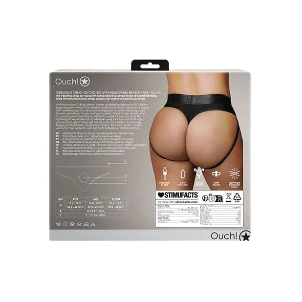 Vibrating Strap On Thong Harness