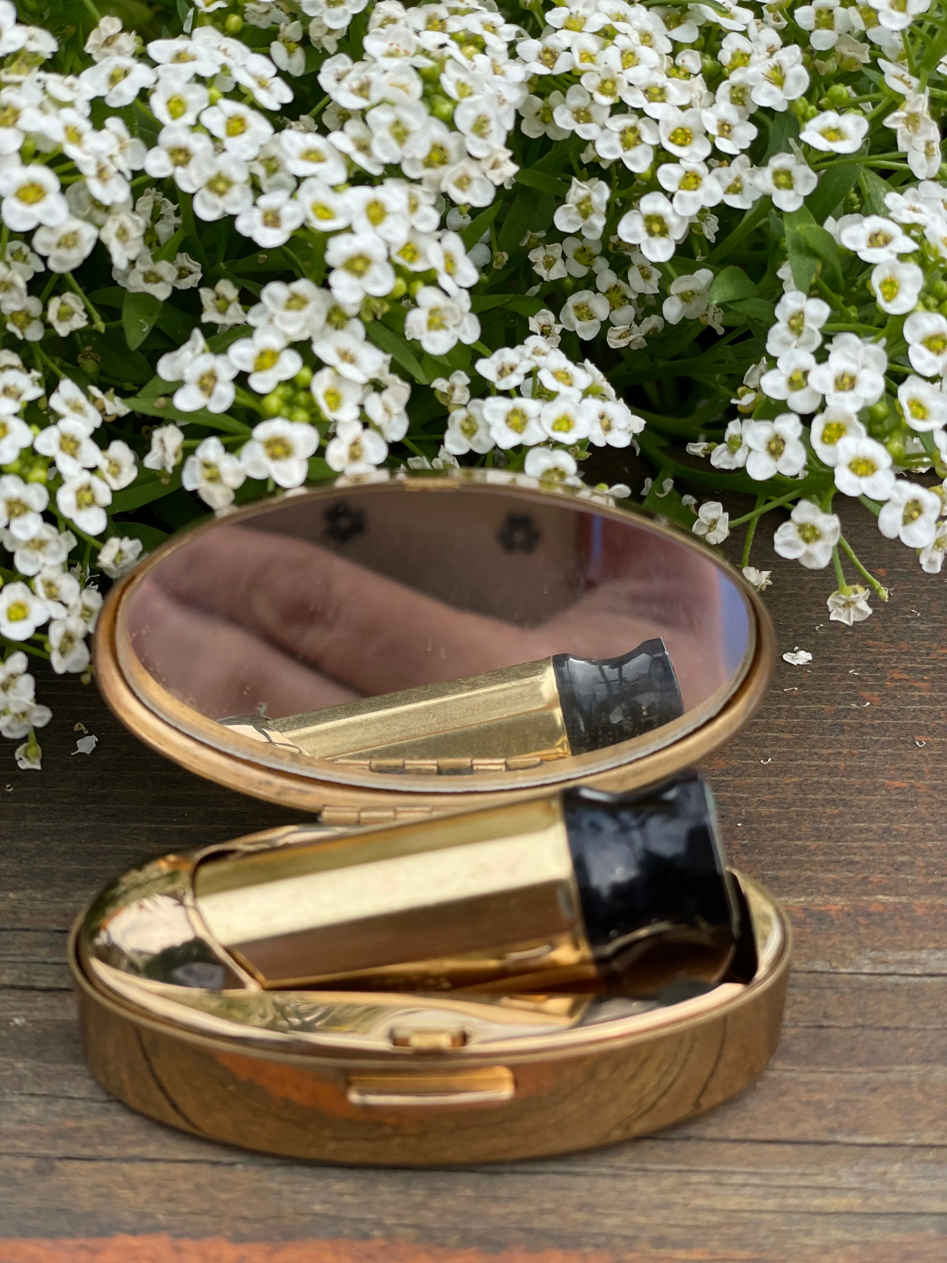 Vintage Max Factor Compact with Lipstick Case and Mirror