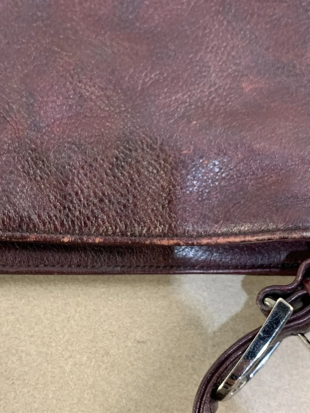 Vintage SAS Crossbody Textured Leather Handbag Purse