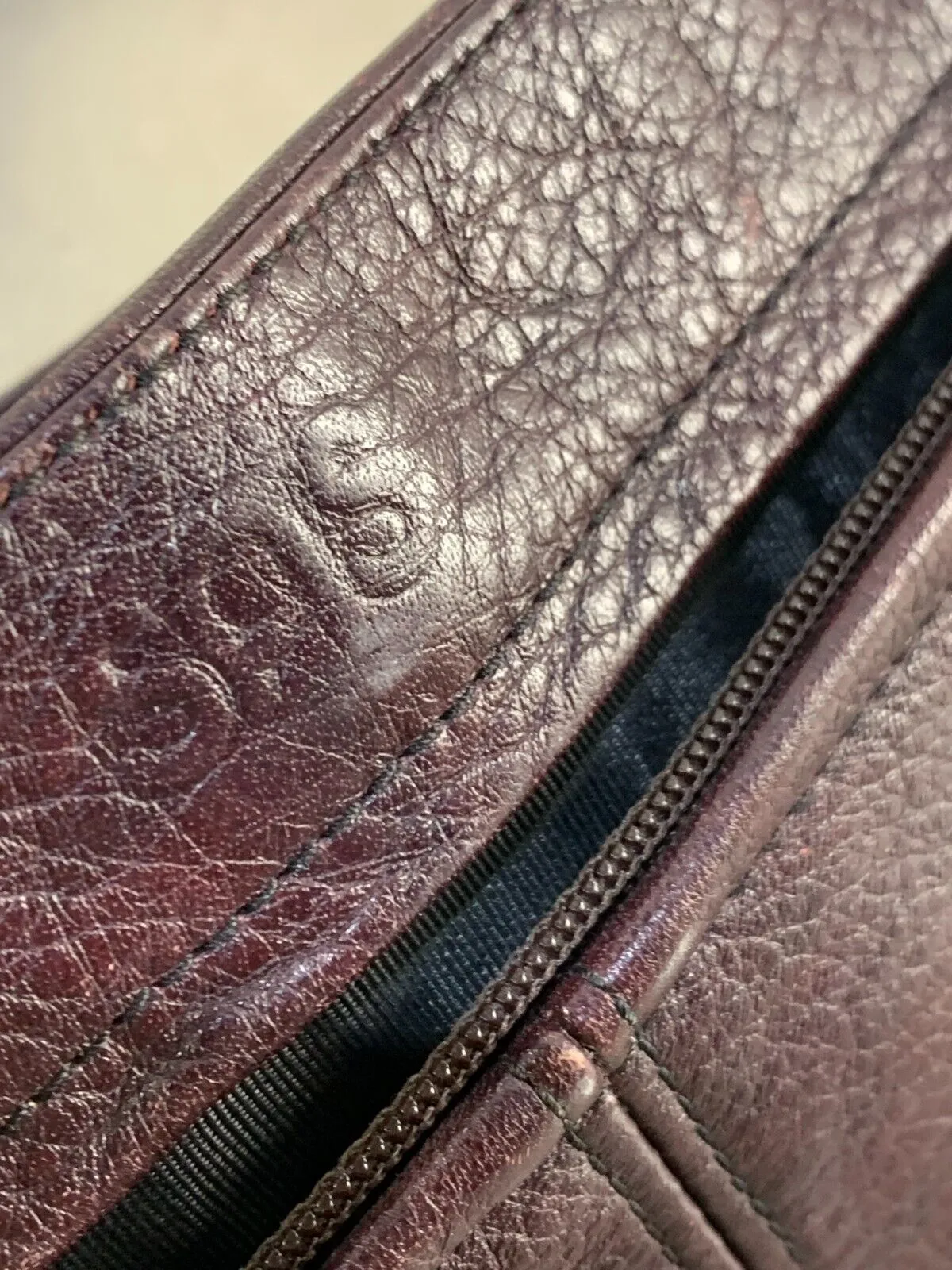 Vintage SAS Crossbody Textured Leather Handbag Purse