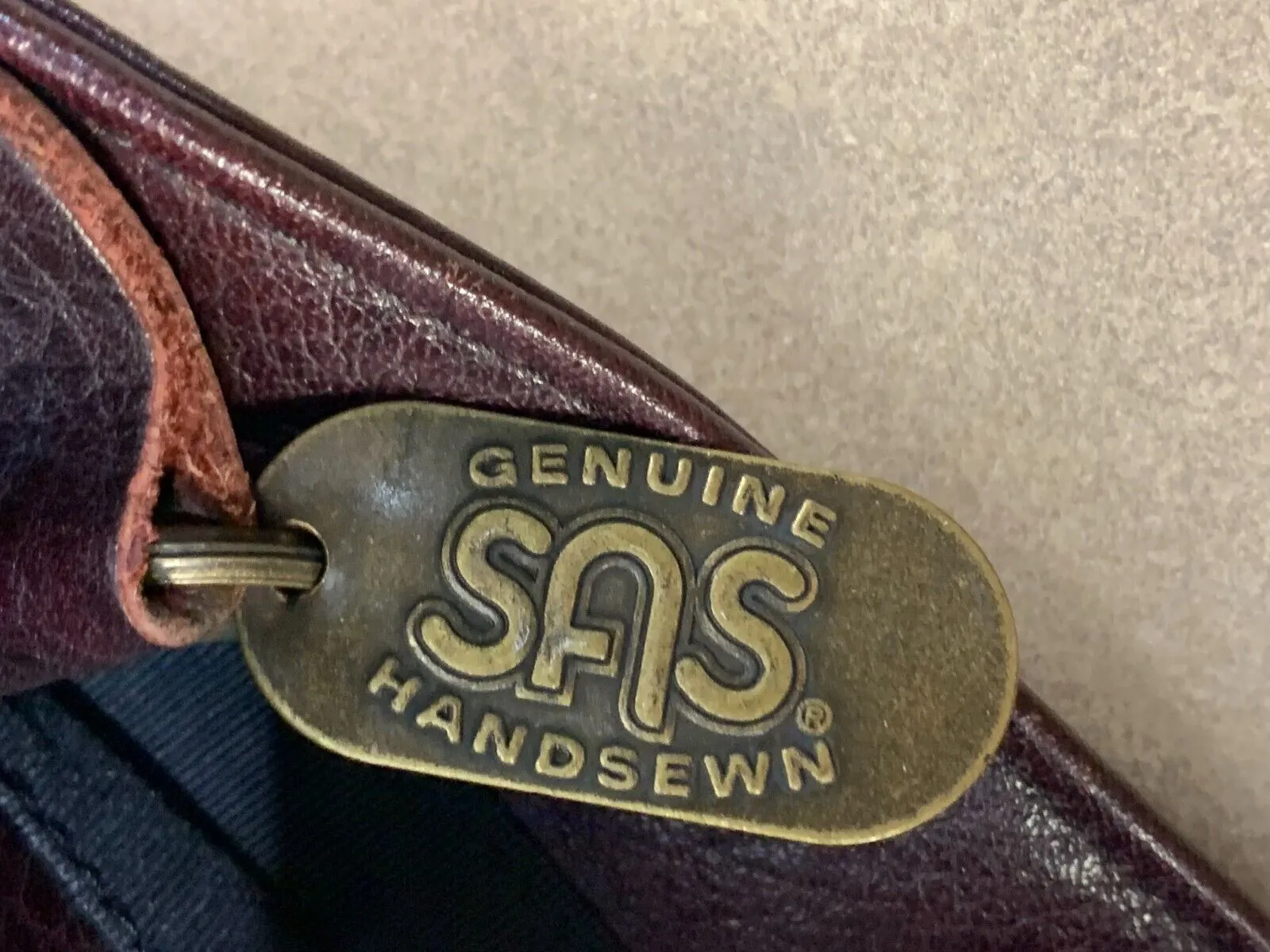 Vintage SAS Crossbody Textured Leather Handbag Purse