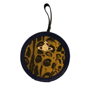 Vivienne Westwood Blue Cheetah Logo Crossbody Bag