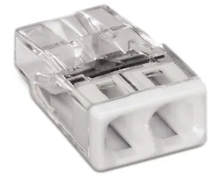 Wago 2273-202 2-Conductor Compact Push Wire Connector Terminal Block White