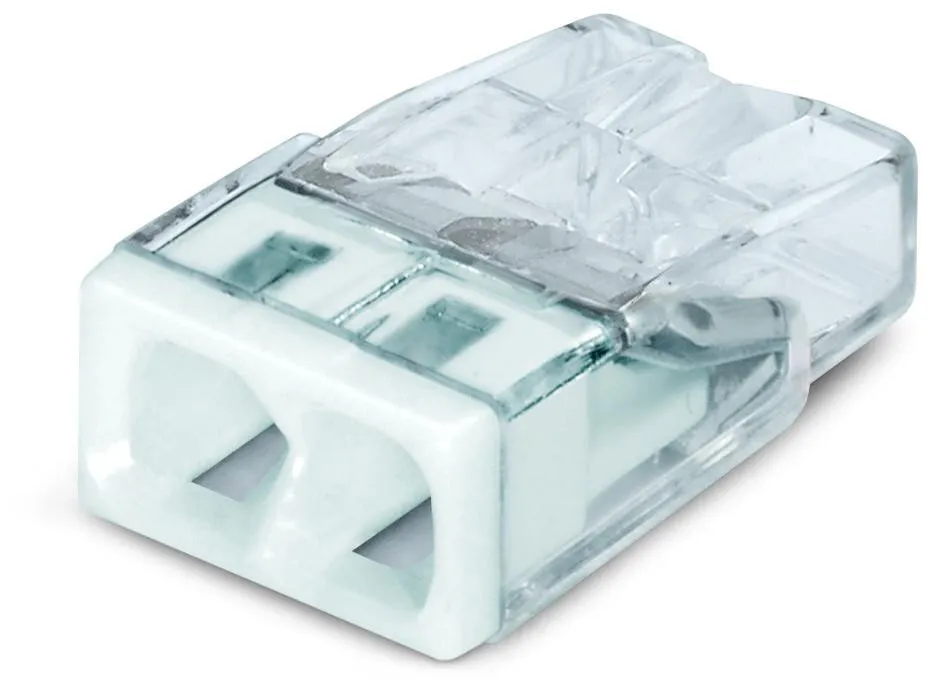 Wago 2273-202 2-Conductor Compact Push Wire Connector Terminal Block White