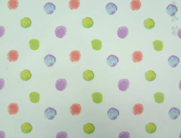 Waterproof Fabric Pastel Dots per Yard WM