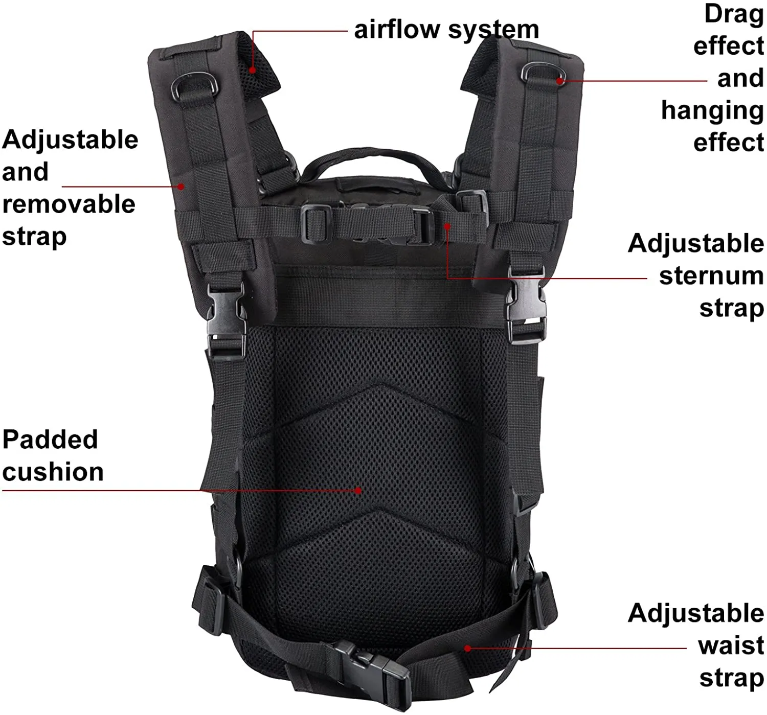 Waterproof Tactical Backpack Military Pack Assault Backpack, 30 Liters