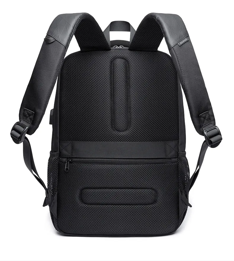 Waterproof Travel Backpack Laptop Carrying Pack, Black/Gray, 15 inches