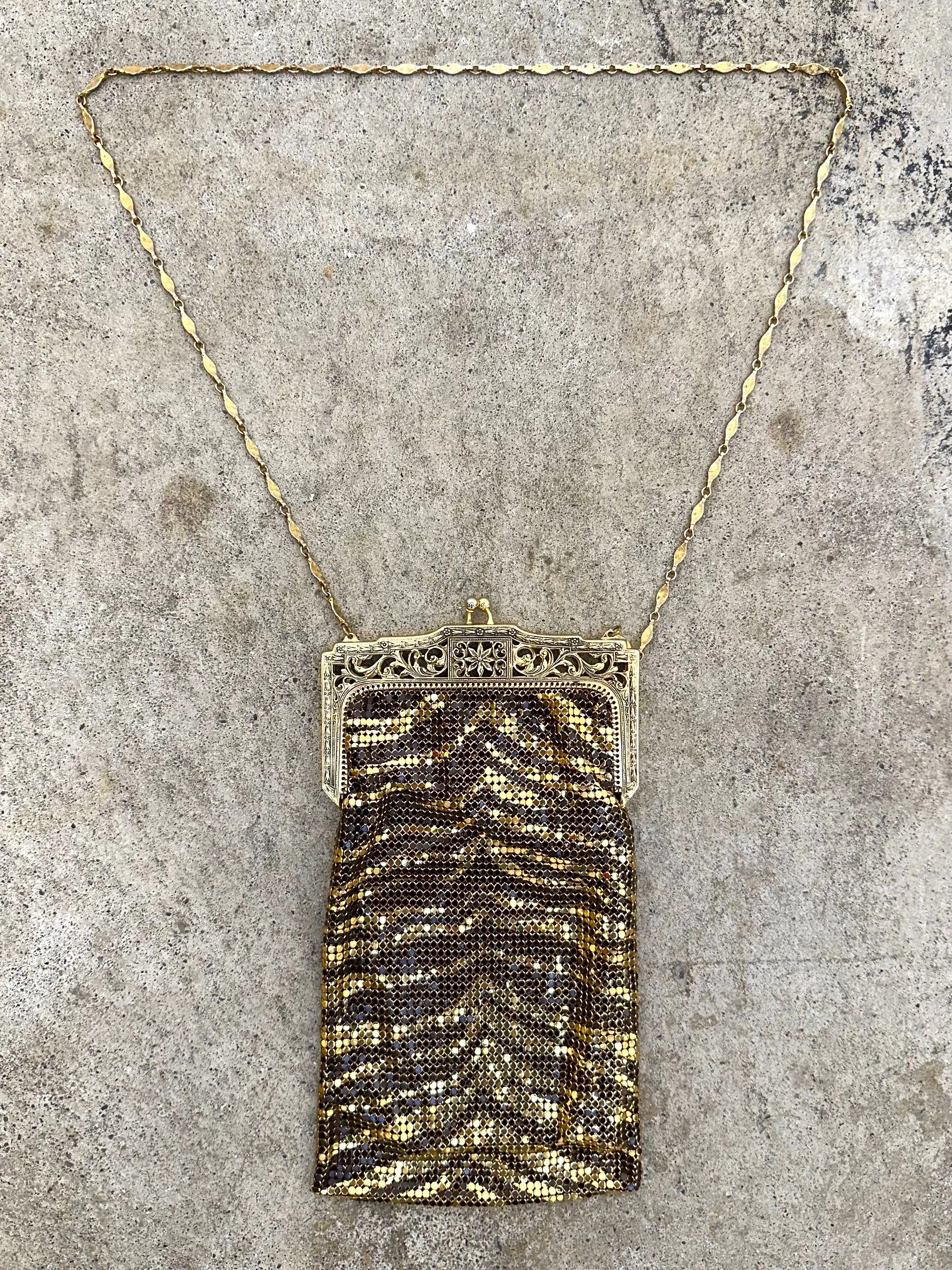 Whiting & Davis Co. Chainmail Tiger Stripe Bag
