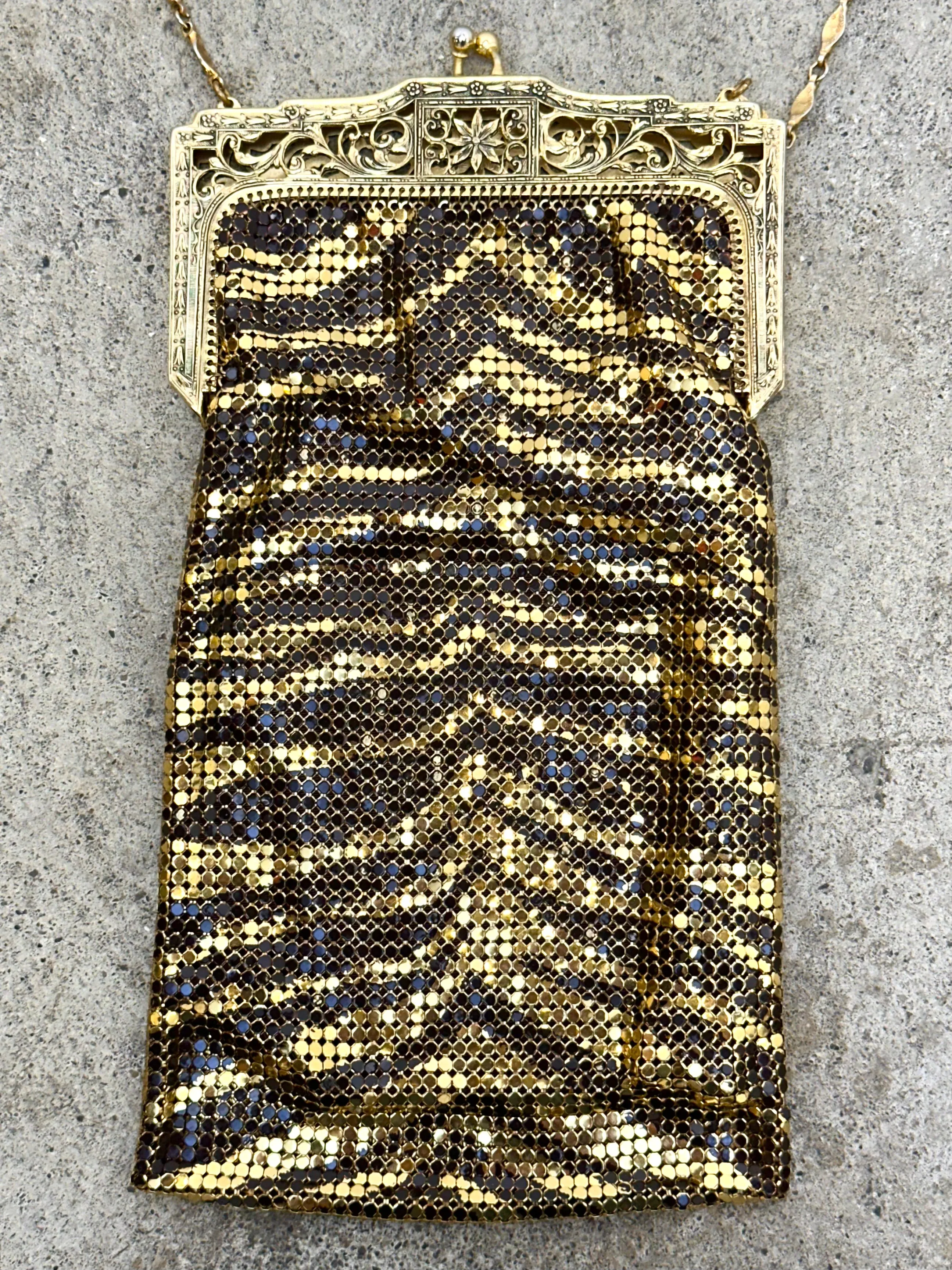 Whiting & Davis Co. Chainmail Tiger Stripe Bag