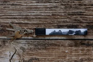Wildtree Parks in Black and White Wristlet Keychain