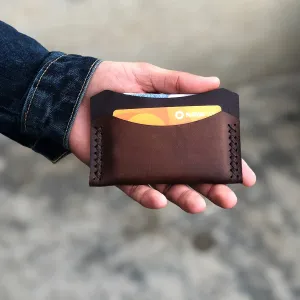 Wolf - The Masterpiece A Leather Cardholder Wallet - Brown Color