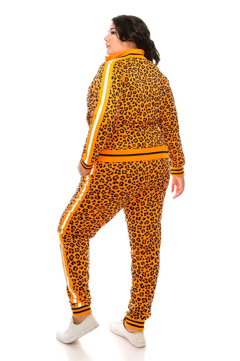 Women's Reflective Leopard Track Tuit (Curve)
