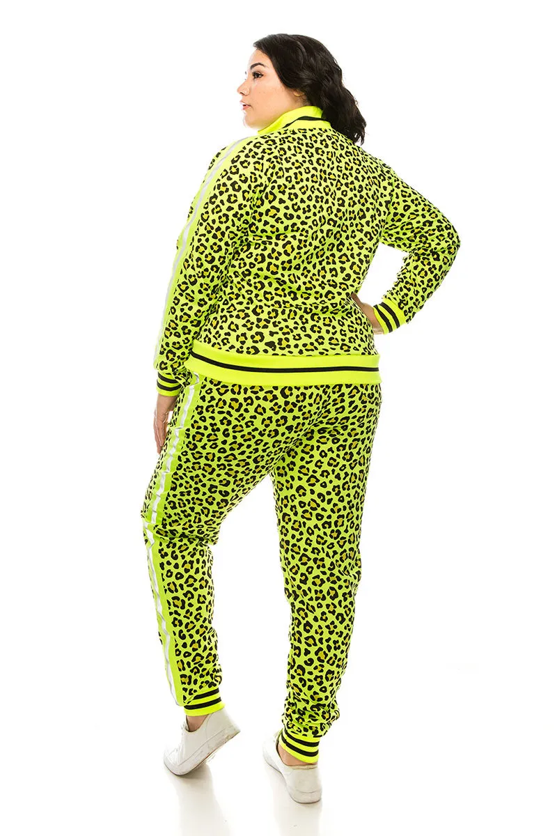 Women's Reflective Leopard Track Tuit (Curve)