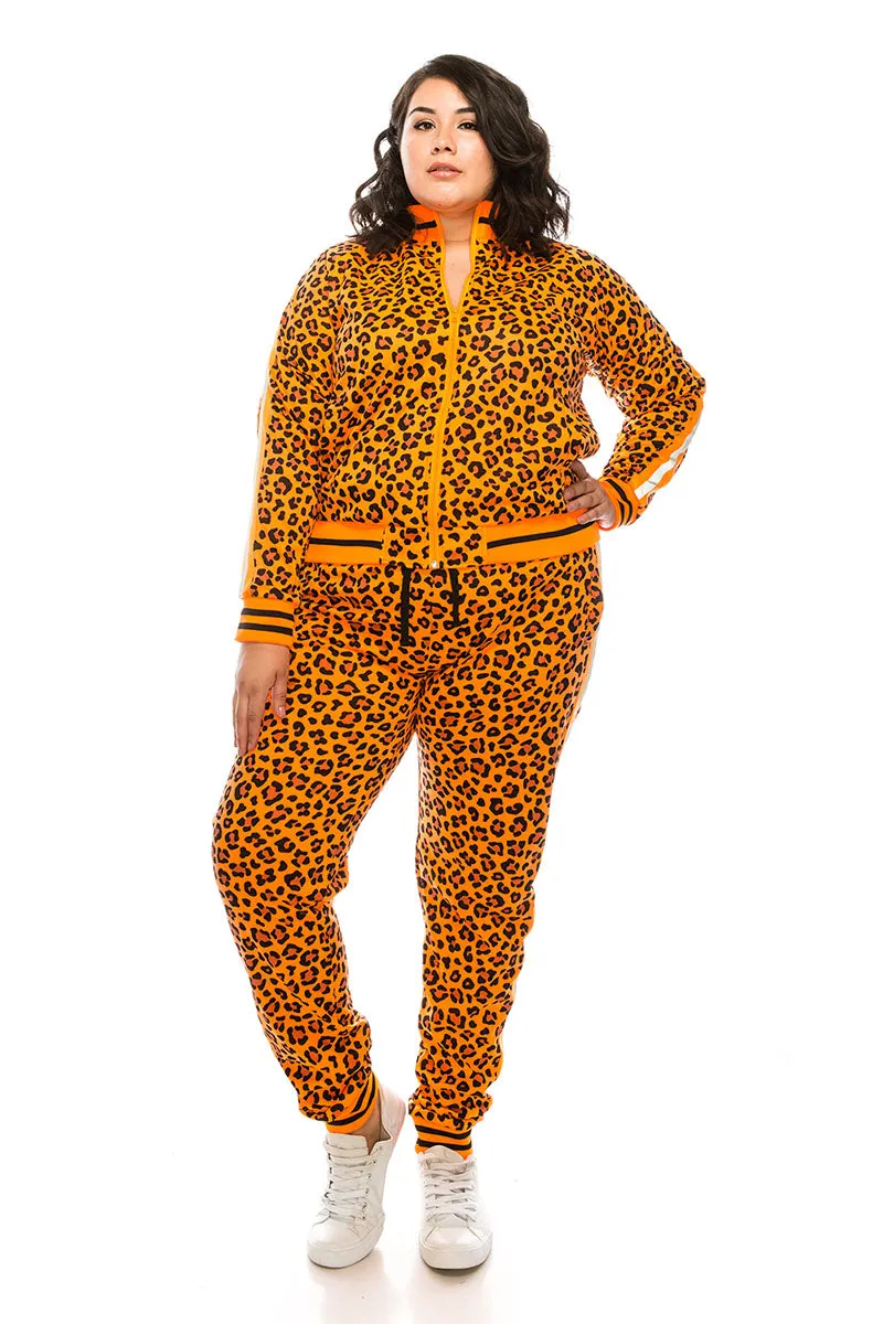 Women's Reflective Leopard Track Tuit (Curve)