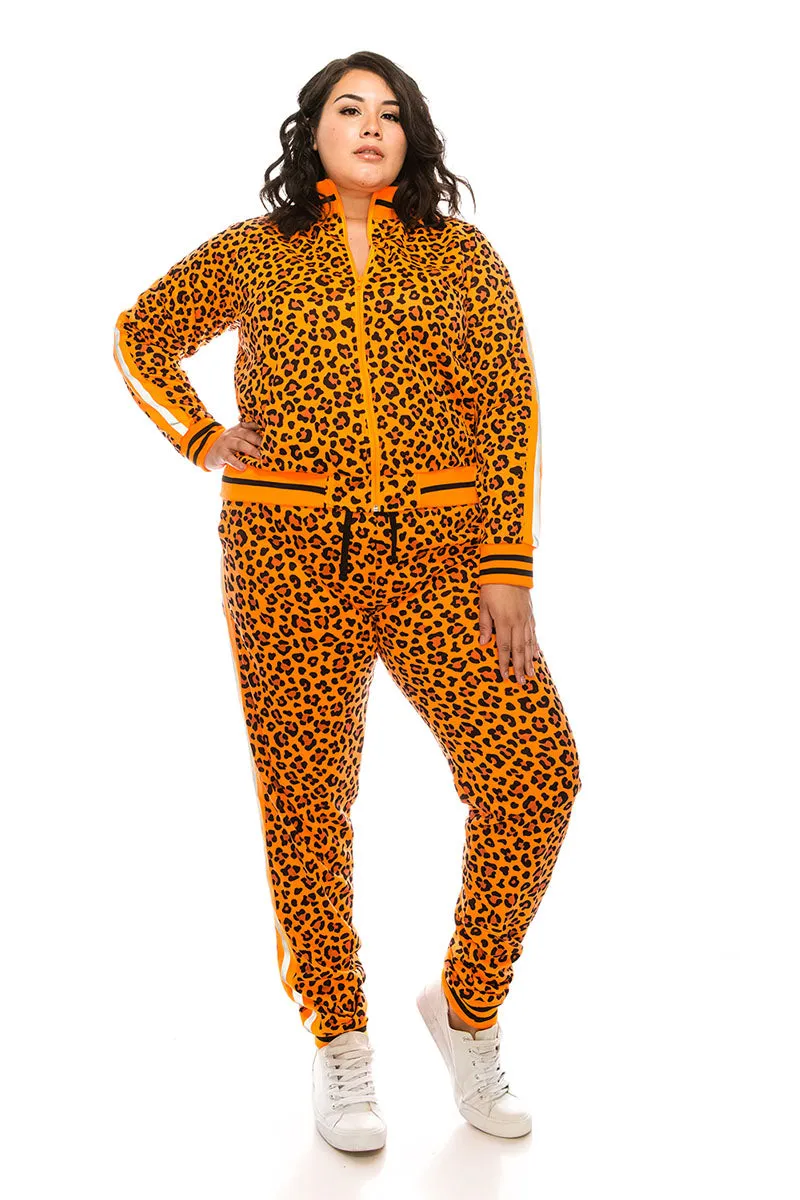 Women's Reflective Leopard Track Tuit (Curve)