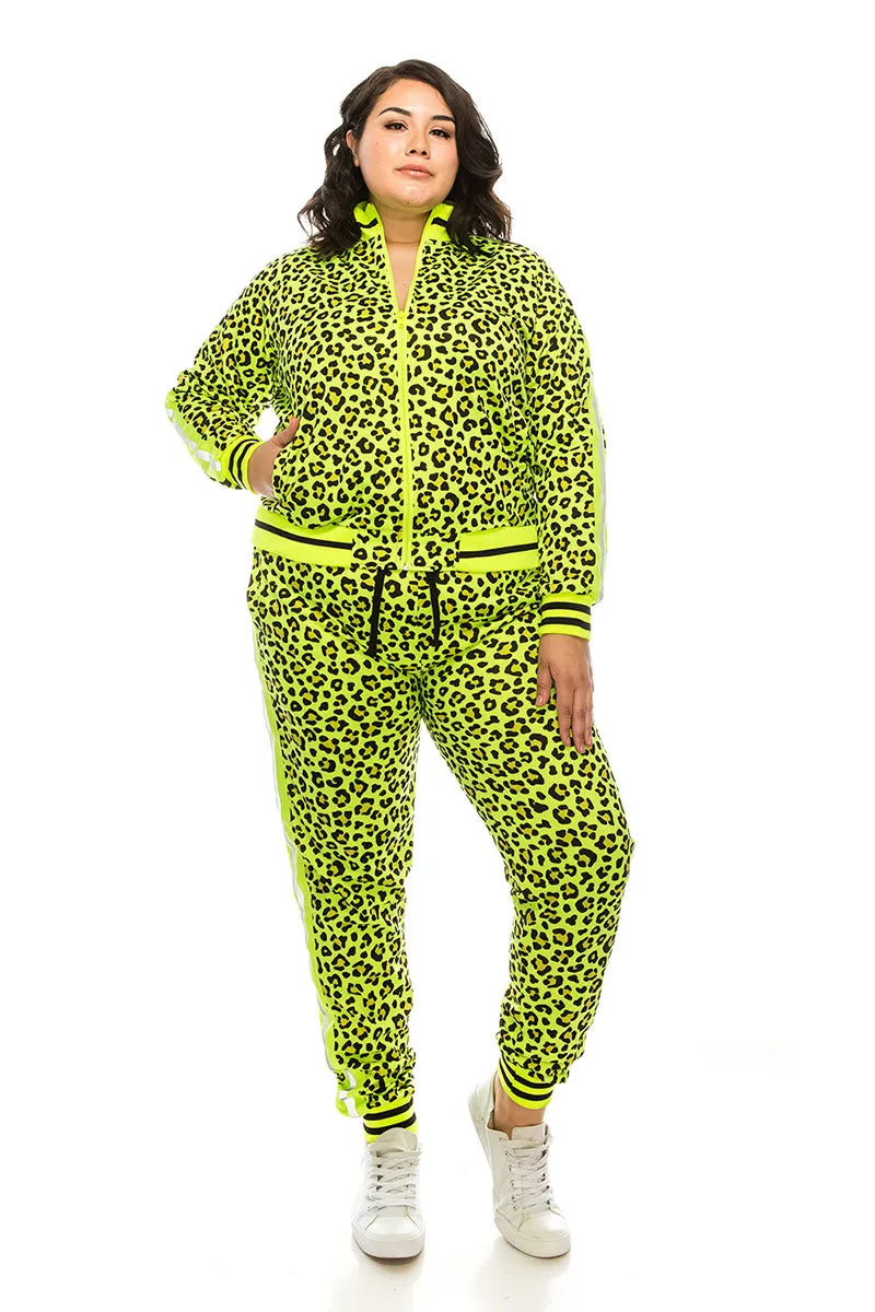 Women's Reflective Leopard Track Tuit (Curve)