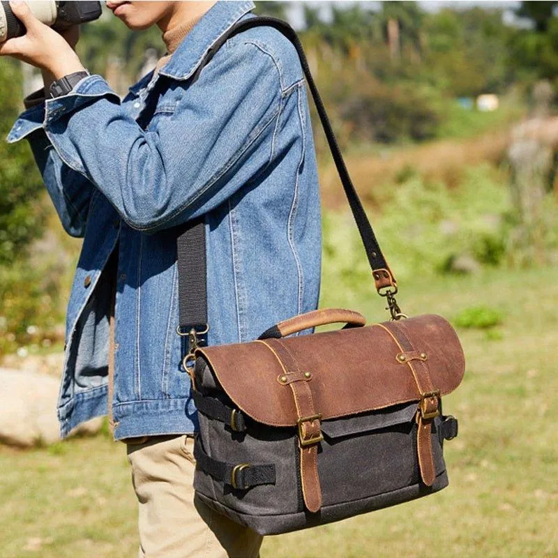 Woosir Vintage Waterproof Camera Bags for DSLR