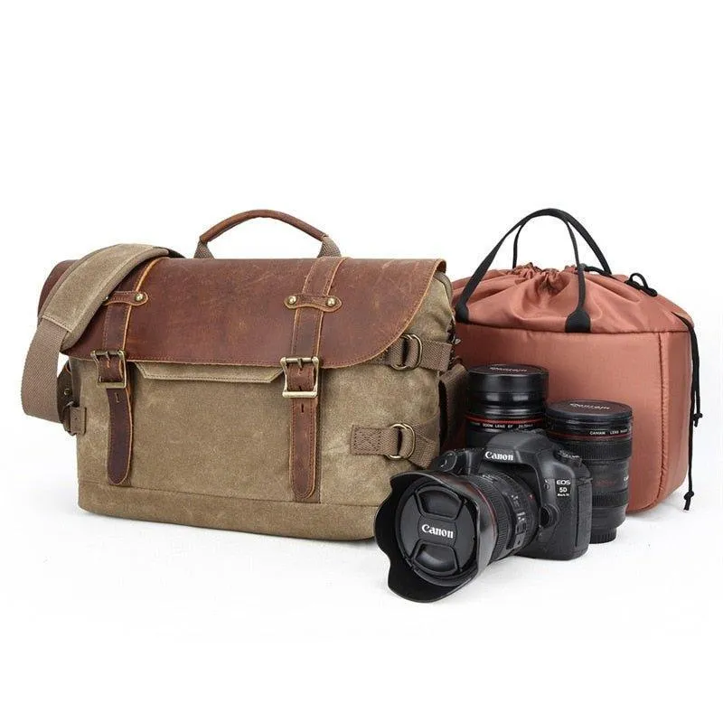 Woosir Vintage Waterproof Camera Bags for DSLR