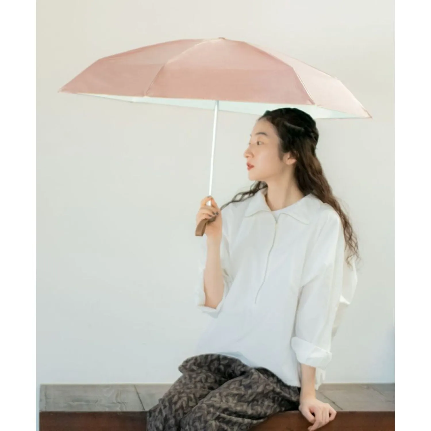 WPC Color Inside UV Protection UPF 50  Umbrella 50cm