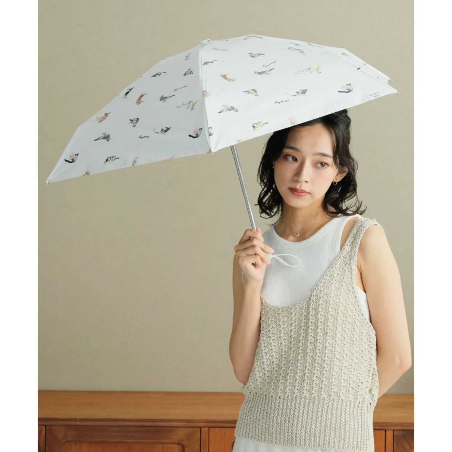 WPC X Masayuki Oki Neko (2025) UV Protection UPF 50  Umbrella 47cm