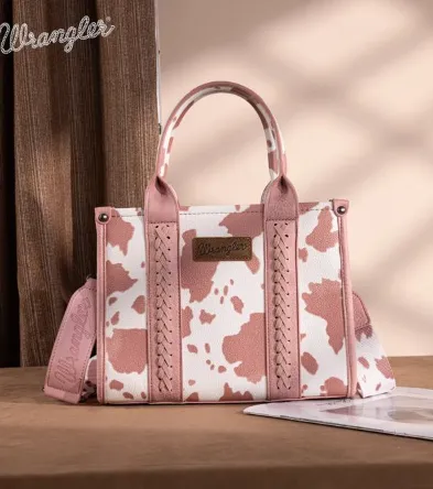 Wrangler Cow Print Concealed Carry Tote/Crossbody