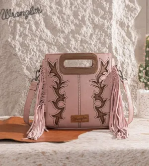 Wrangler Top Handle Boot Scroll Fringe Tote/Crossbody