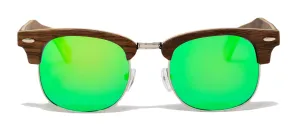Yacht Master / Walnut Wood Sunglasses / Green Polarized Lenses