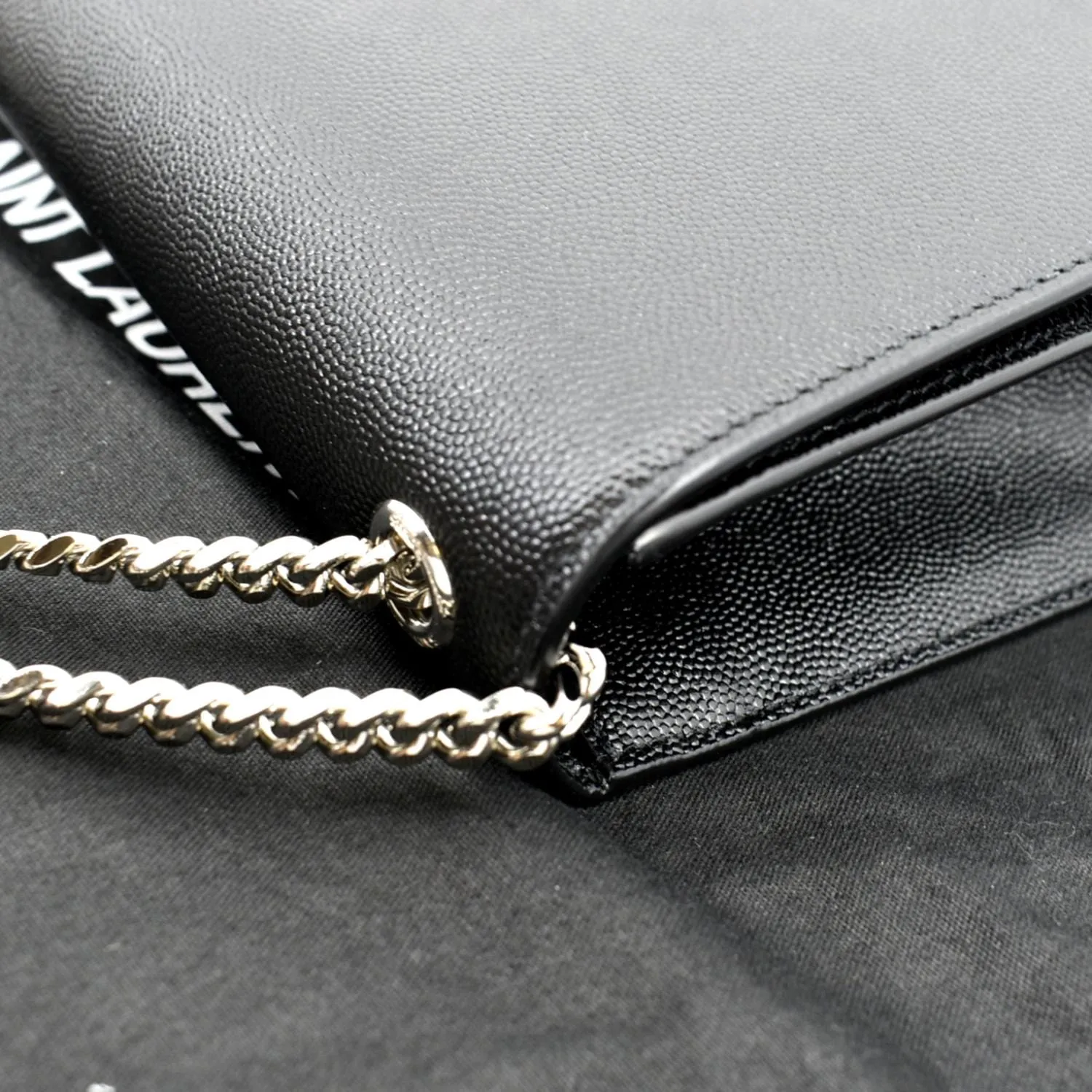YVES SAINT LAURENT Kate Medium Grain De Poudre Leather Crossbody Bag Black