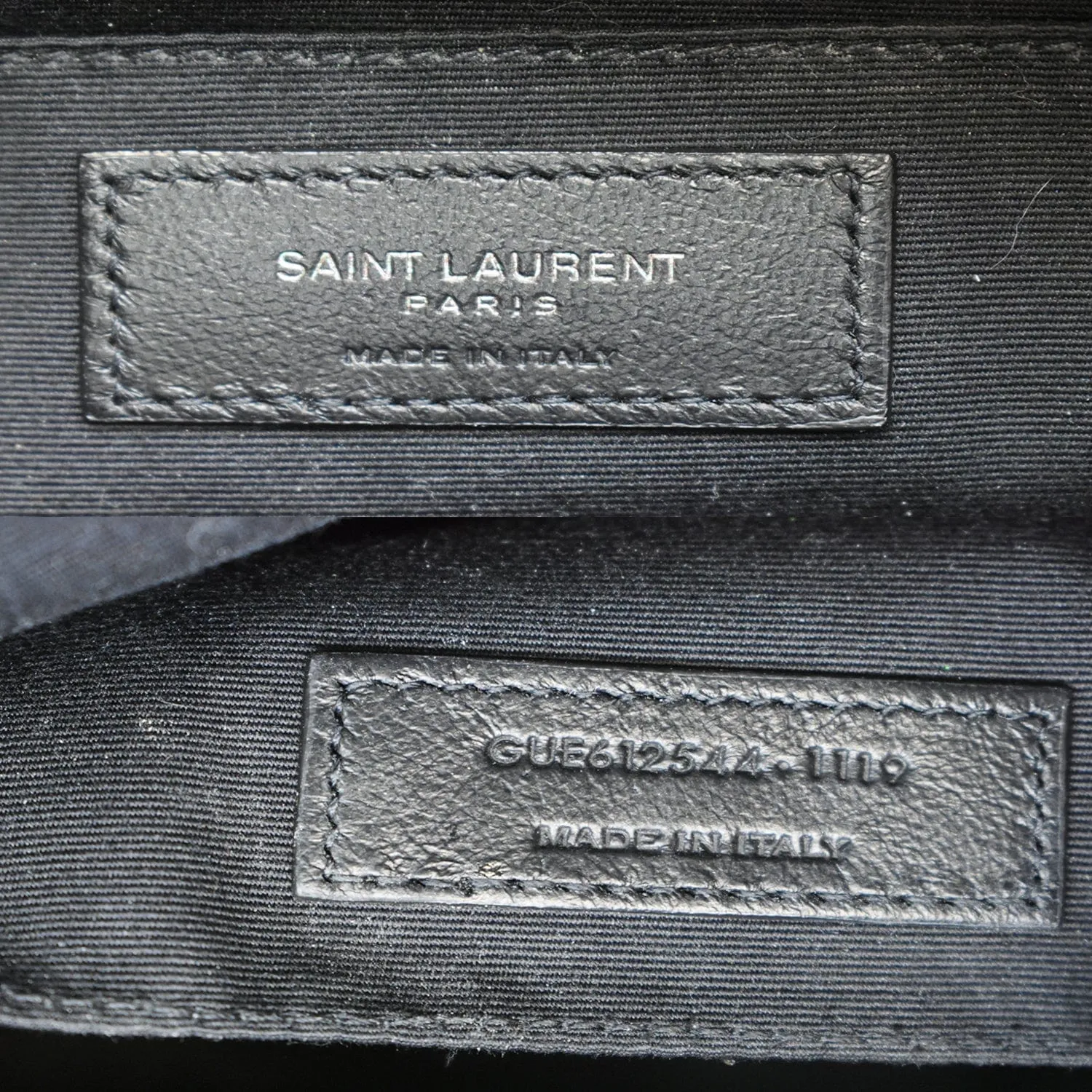 YVES SAINT LAURENT Lou Chevron Leather Camera Crossbody Bag Black