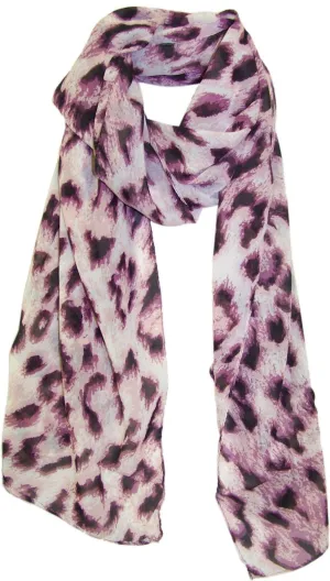 ZUZIFY Lightweight Leopard Pattern Chiffon Scarf. AC0011